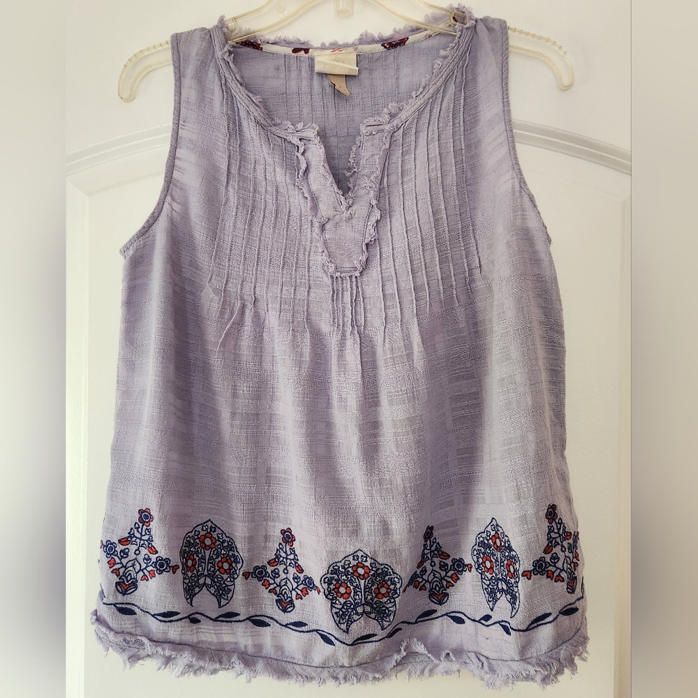 KNOX ROSE COTTON V-NECK TOP SIZE SMALL